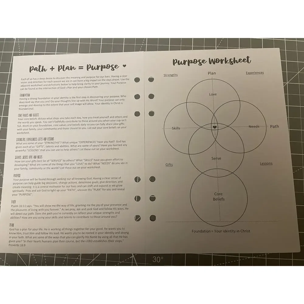 Prayerful Planner Size A5 ~ 6 Hole Punched ~ Dated 2025 ~ Only Opened For Pics